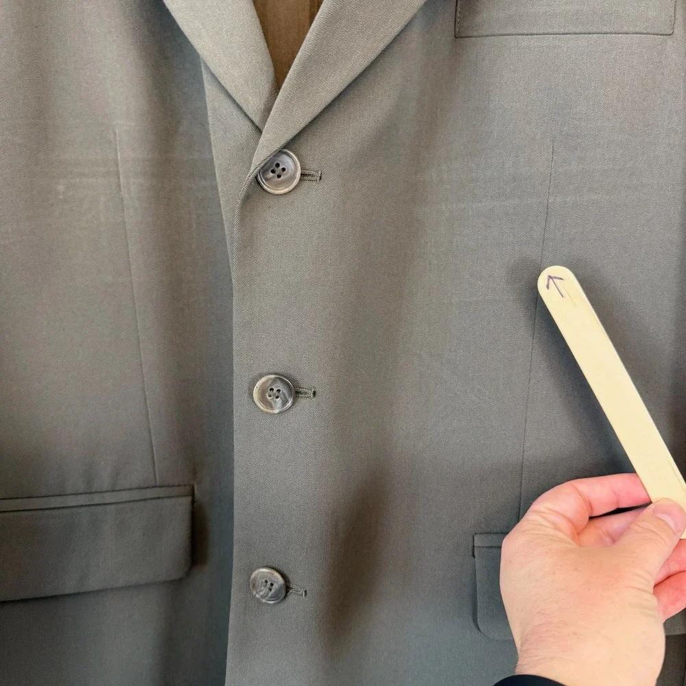 Haggar Black‎ Label Blazer Mens 46R Brown Wool Blend 3 Button Sport Coat Jacket